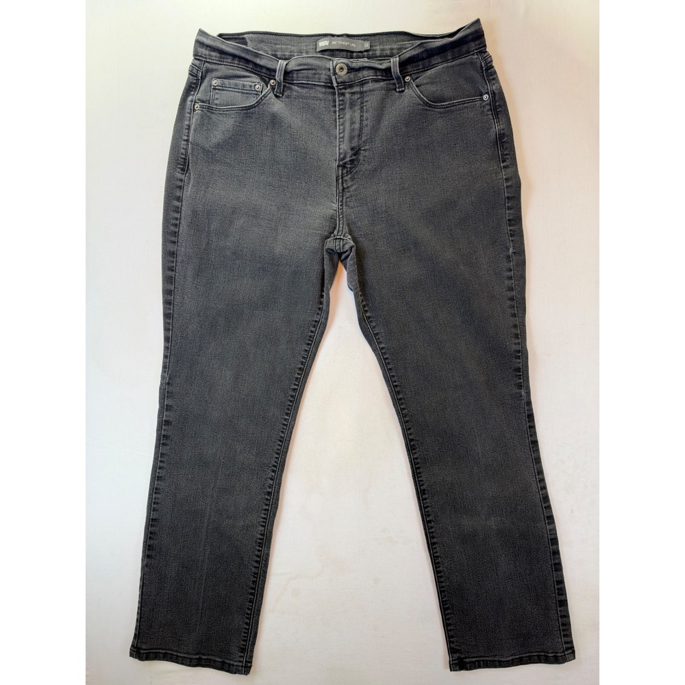 Levis 505 Straight Leg Jeans Womens 12S Faded Black Denim 15505-0120